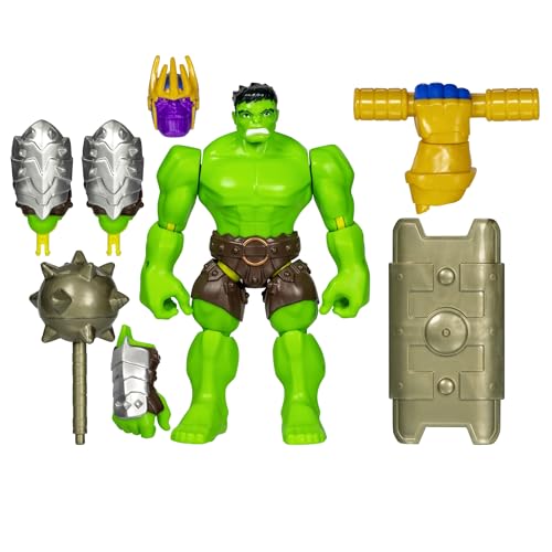 Marvel MixMashers Hulk Custom Avengers Deluxe Mix-and-Match Action Figure & Accessories, 5-Inch-Scale Super Hero Toys for Kids Ages 4+