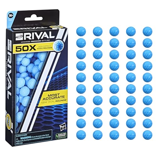 Nerf Rival 50 Accu-Round Refill, Includes 50 Accu-Rounds, The Most Accurate Nerf Rival Rounds*, Compatible with All Nerf Blasters
