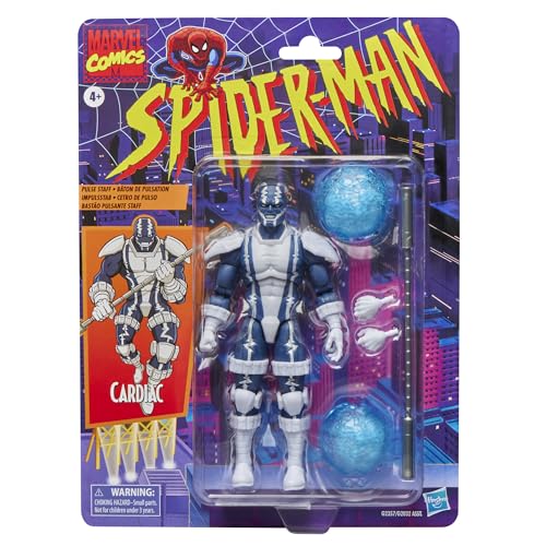 Marvel Legends Series Cardiac, Retro Cardback Spider-Man Comics Collectible 6-Inch Scale Action Figure