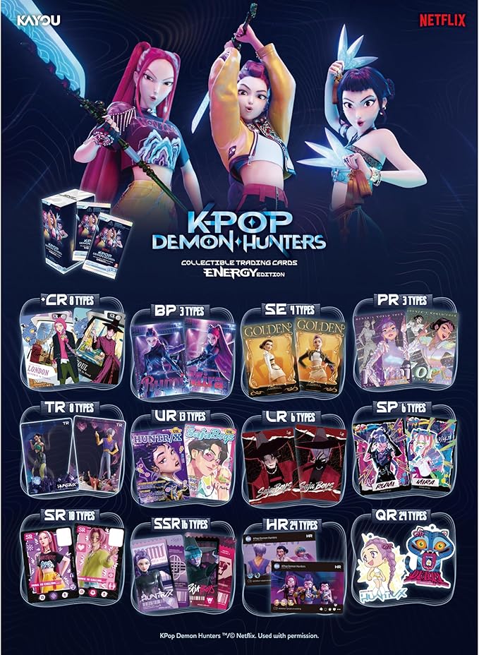 KAYOU K-Pop Demon Hunters Trading Cards – Energy Edition Series 1 Booster Box (New & Sealed)