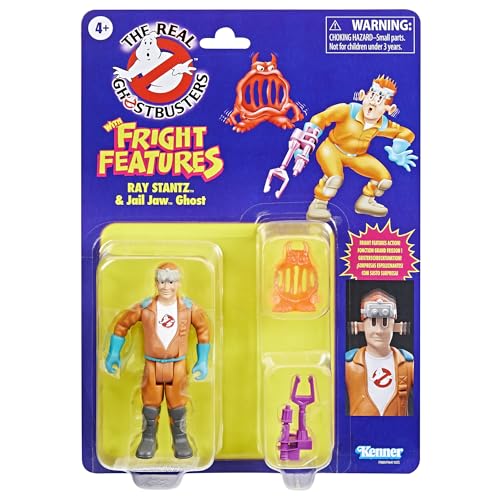Ghostbusters Kenner Classics The Real Ray Stantz & Jail Jaw Ghost Toys, Retro Action Figure, Toys for Kids, Ages 4+