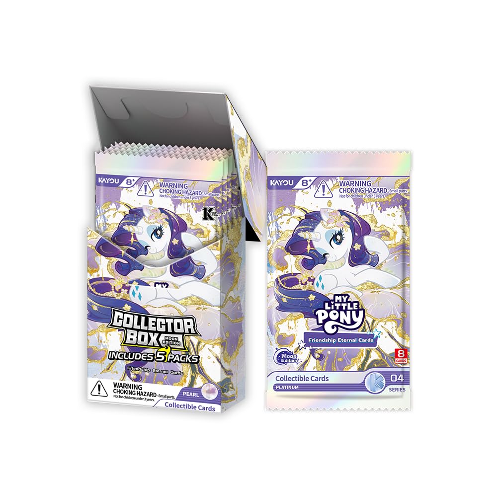 Kayou My Little Pony Friendship Eternal Cards, Moon Edition, Series 4, 5 Packs, 8 Cards/Pack