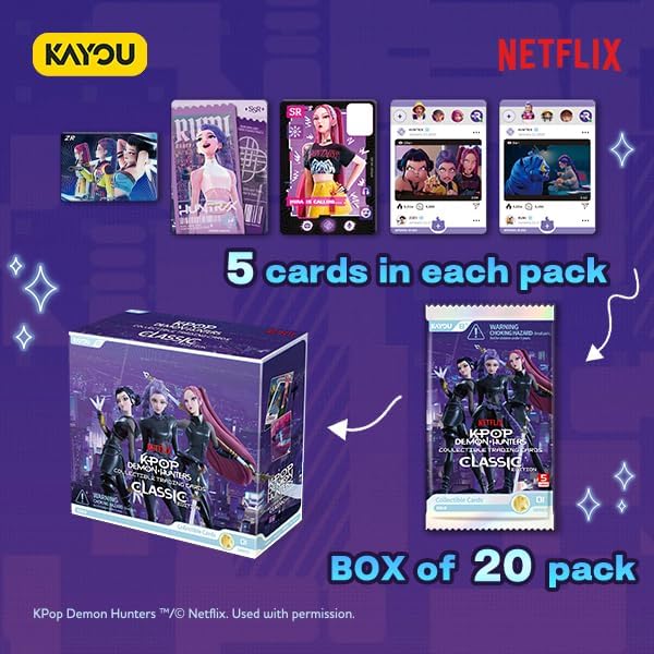 KAYOU K-Pop Demon Hunters Trading Cards – Classic Edition Series 1 Booster Box (New & Sealed)